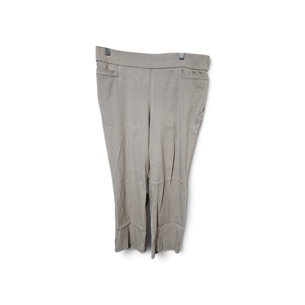 Briggs Classic Khaki Pull On Straight Leg Pants Tan Size Petite 14 0535